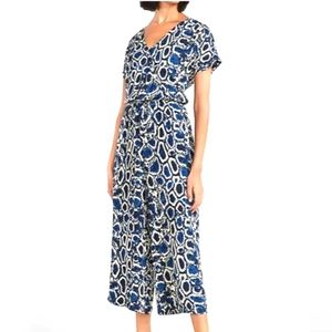 EXPRESS Snakeskin wrap front culotte jumpsuit